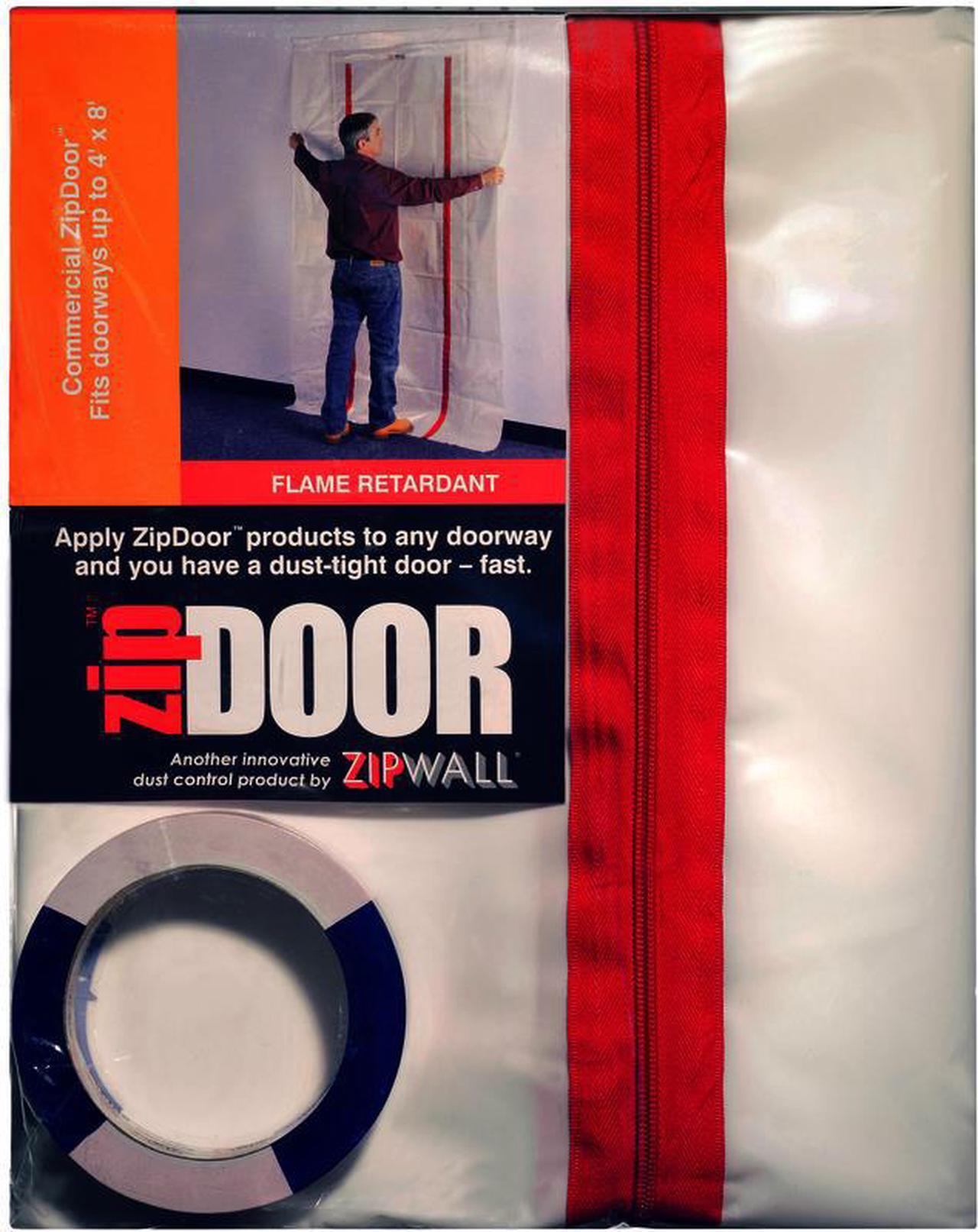 Main image of Dust Barrier Door,Clear,5 Ft x 8-1/2 Ft ZIPWALL ZDC