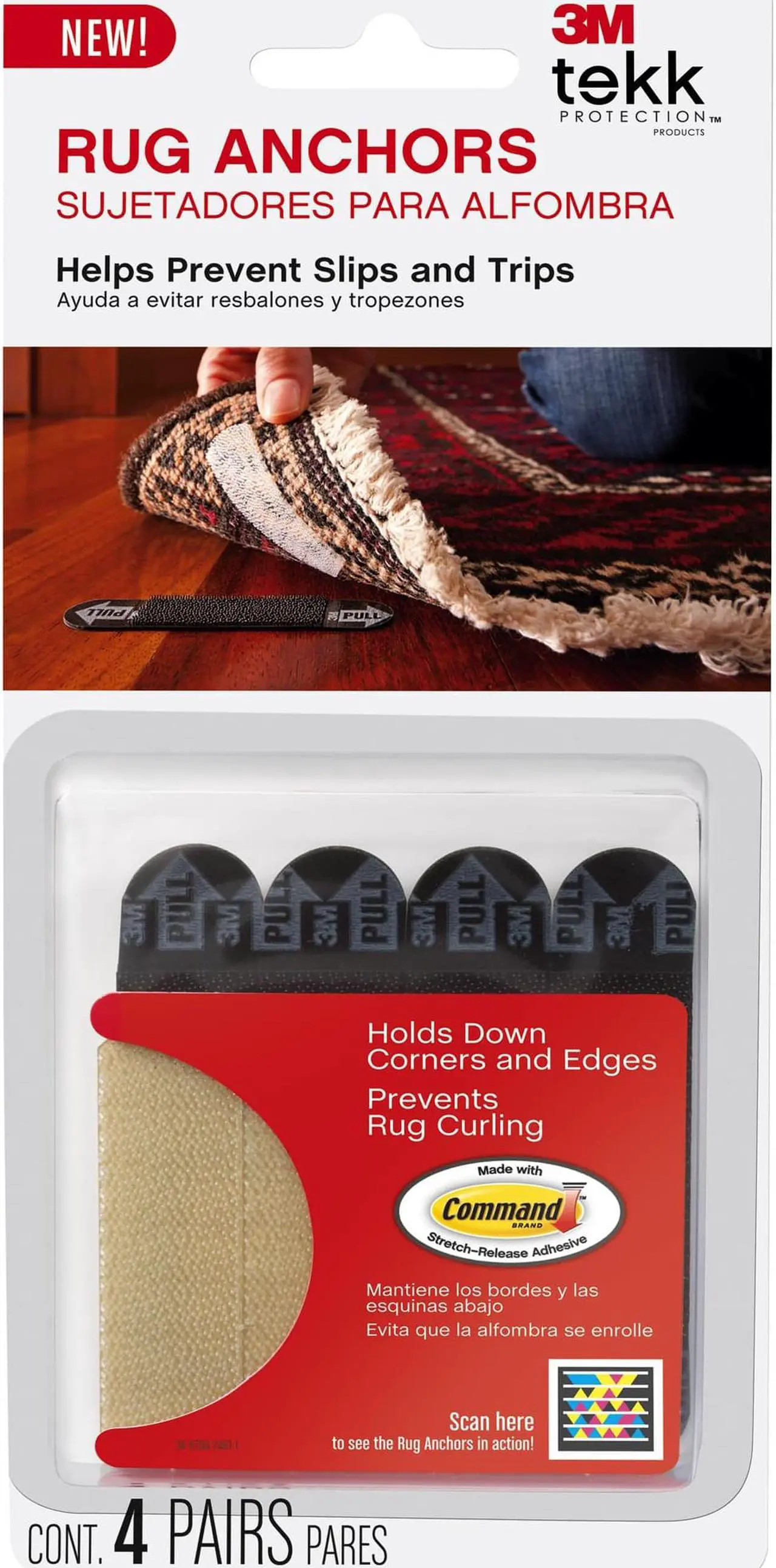 3m SRA-4 4 Count Rug Anchors