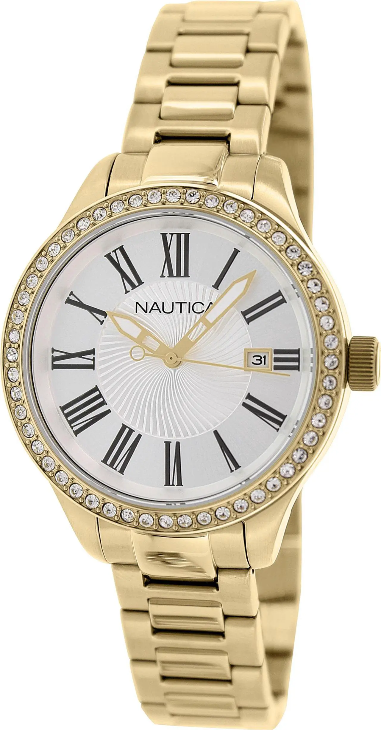 Main image of Nautica Women's Bfd 101 N16661M Gold Stainless-Steel Quartz Watch with Silver Dial