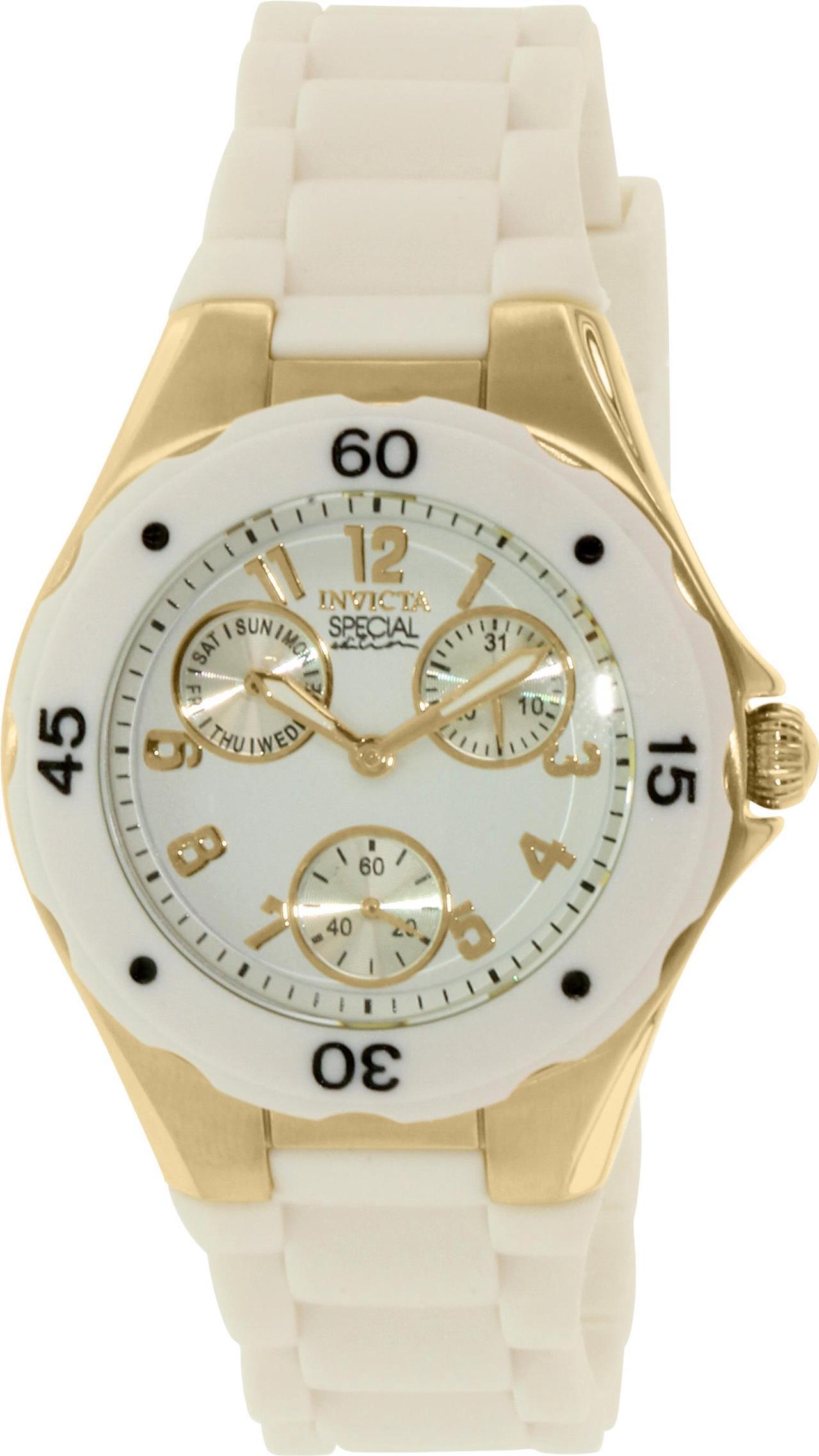 Alt view image 7 of 17 - Invicta 18796 Women's Chronograph White Polyurethane Flame Fusion Watch