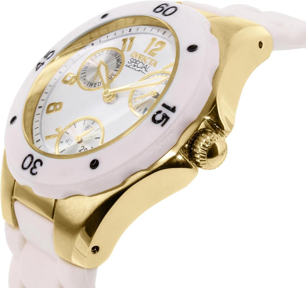 Alt view image 9 of 17 - Invicta 18796 Women's Chronograph White Polyurethane Flame Fusion Watch