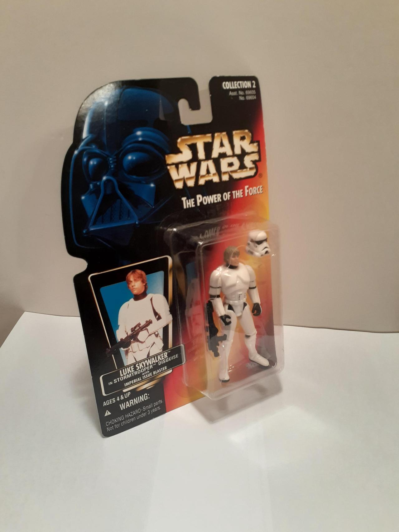Alt view image 2 of 2 - Star Wars Power of the Force Red Card Luke Skywalker in Stormtrooper Disguise with Imperial Issue Blaster Action Figure.
