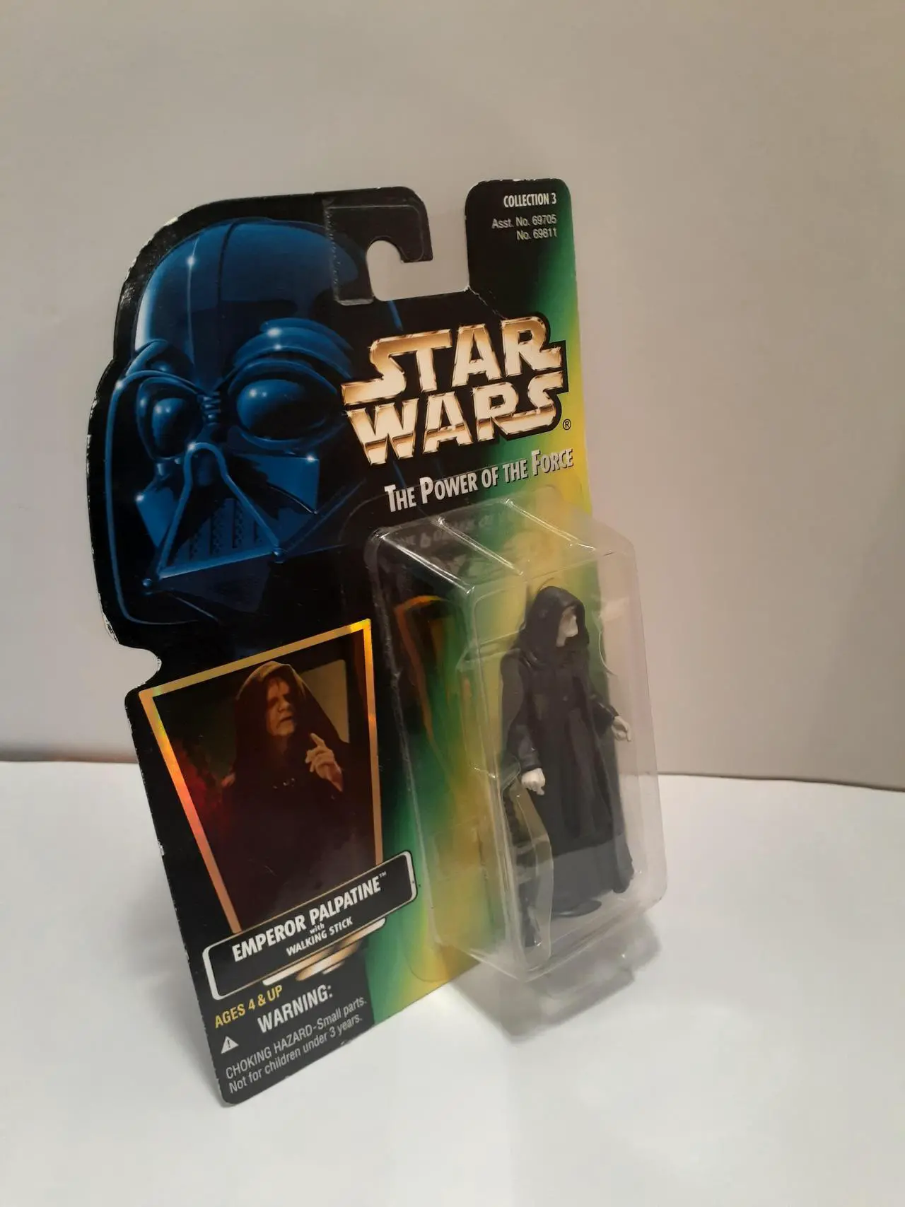 Alt view image 2 of 2 - Star Wars Power of the Force Green Card Emperor Palpatine with Walking Stick Action Figure