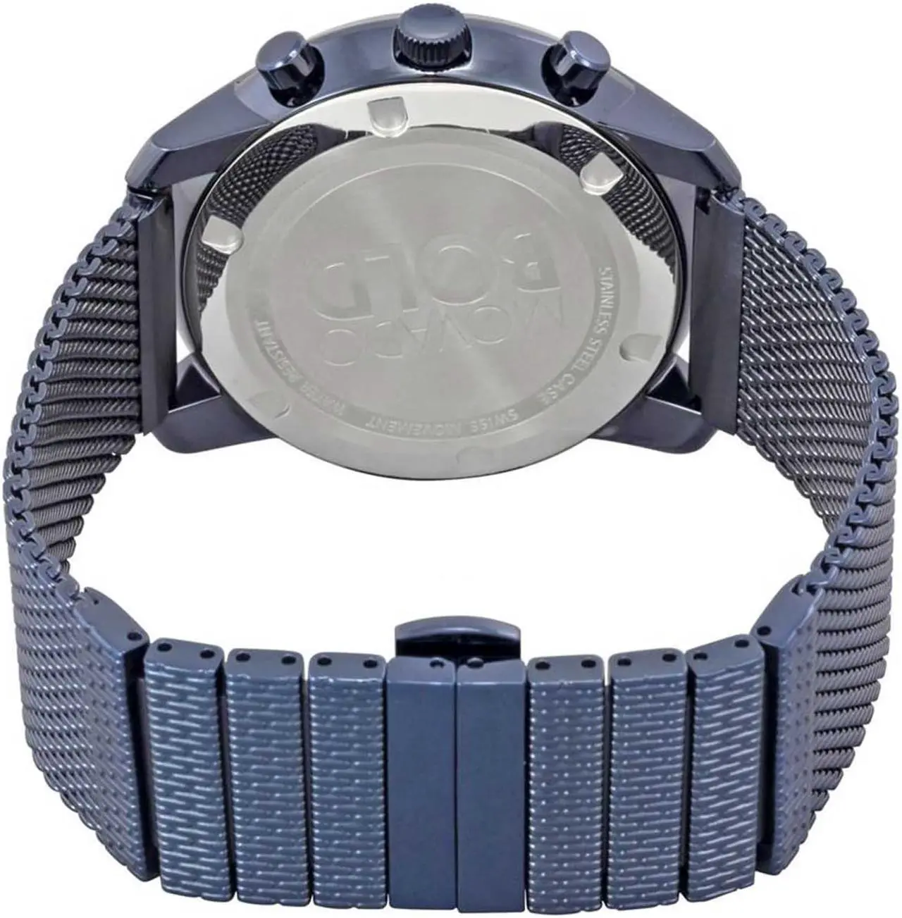 Alt view image 13 of 14 - Movado Bold Sport Mens Silver Dial Mesh Bracelet Swiss Quartz Watch 3600768
