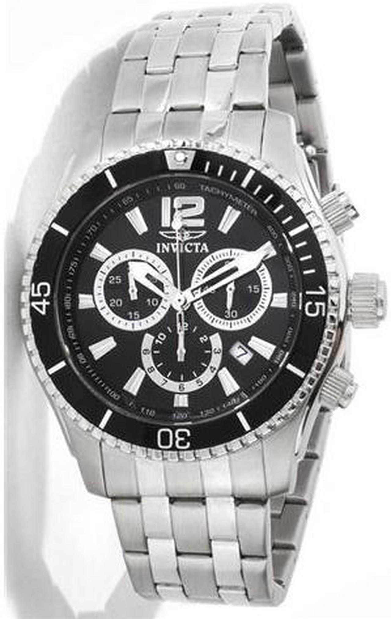 Main image of Invicta 0621 Men's Stainless Steel Black Dial Chronograph