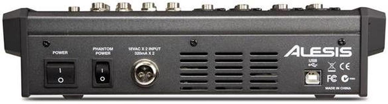 Alt view image 7 of 10 - Alesis MultiMix-8-USB-FX 8 CH Mixer W/ Effects/USB PA or Recording Mixer with Computer IO