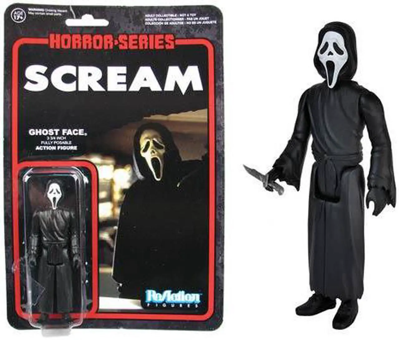 Main image of Scream Ghostface ReAction 3 3/4-Inch Retro Action Figure