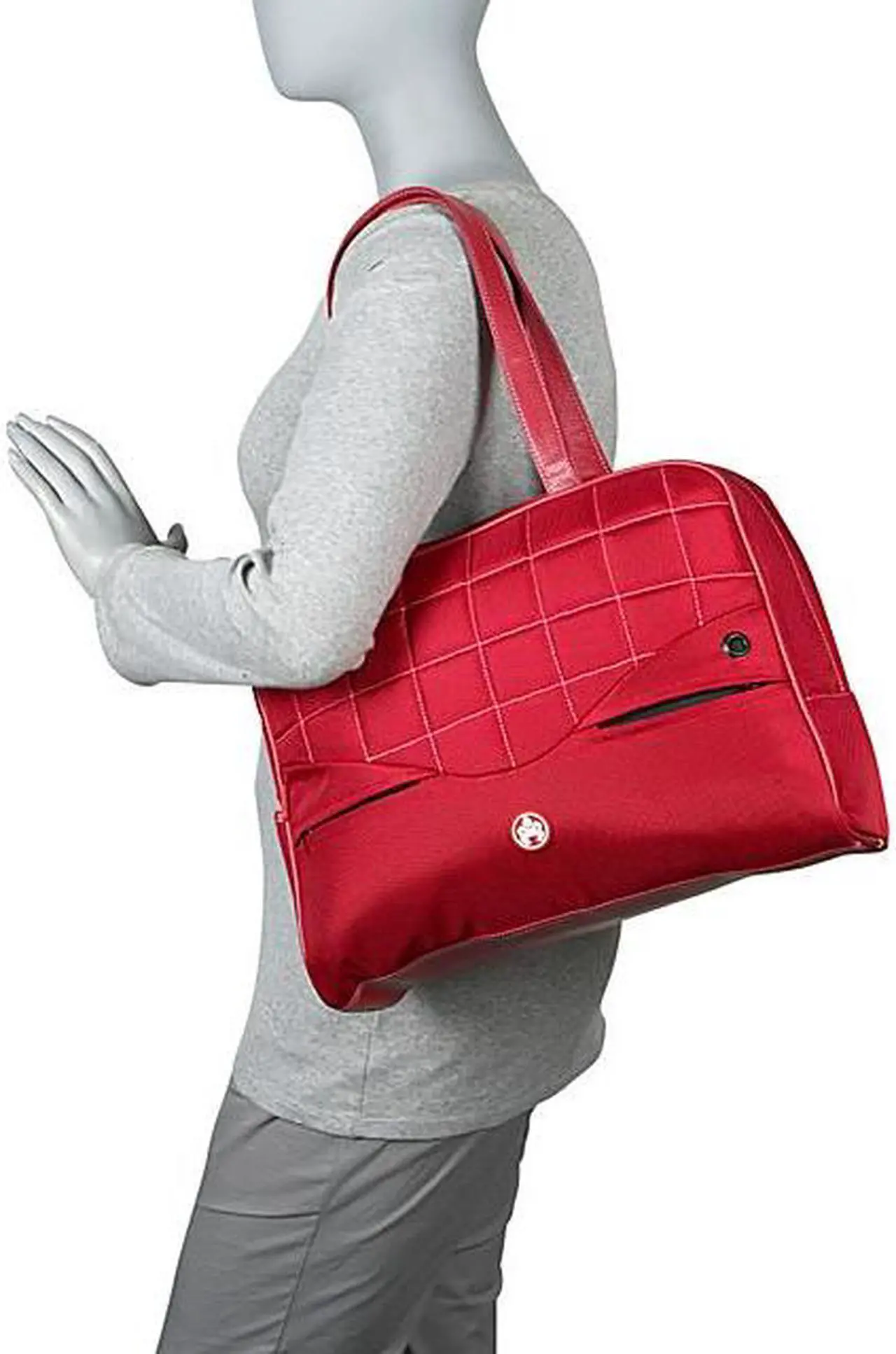Alt view image 11 of 11 - Sumo - Women's 13.3" Ultrabook or 13" MacBook Laptop Purse - Black w/ Pink Stitching