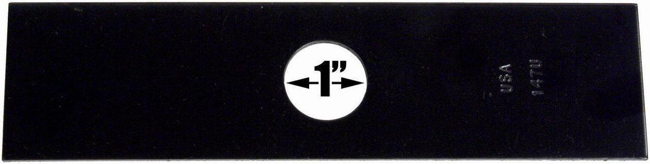 Alt view image 3 of 3 - 10 USA Mower Blades® Edger Blade Not Sharpened Heat Treated and Painted 8" x 2" x .120" Center Hole 1" for Craftsman SPM209366513 Echo 69601552632 Husqvarna 601000749 Kawasaki Stihl RYOBI Red Max