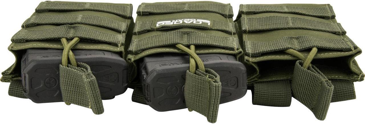 Alt view image 18 of 20 - Loaded Gear CX-200 Triple Magazine Pouch - OD Green