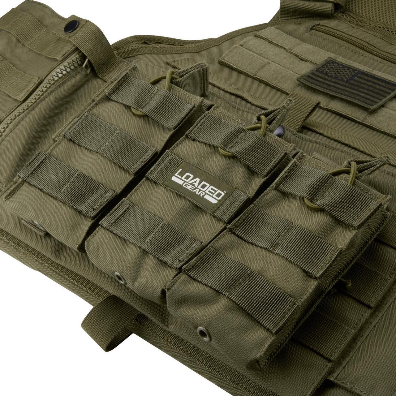 Alt view image 19 of 20 - Loaded Gear CX-200 Triple Magazine Pouch - OD Green