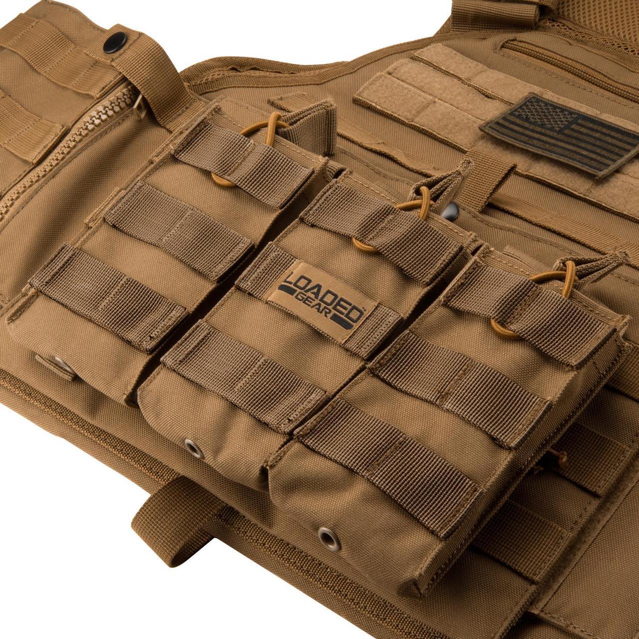 Alt view image 12 of 12 - Loaded Gear CX-200 Triple Magazine Pouch - Dark Earth