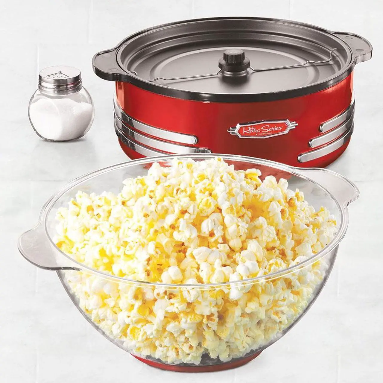 Alt view image 6 of 8 - NOSTALGIA ELECTRICS SP300RETRORED Red Retro Series Stirring Popcorn Maker