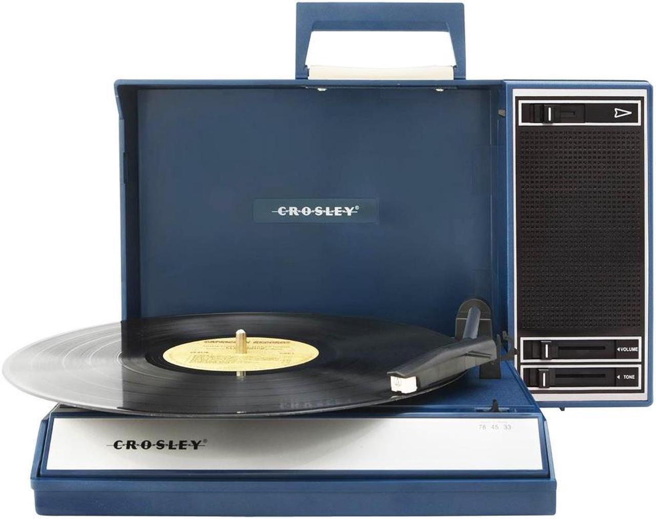 Alt view image 11 of 17 - Crosley Radio Spinnerette Portable USB Turntable, Blue - CR6016A-BL