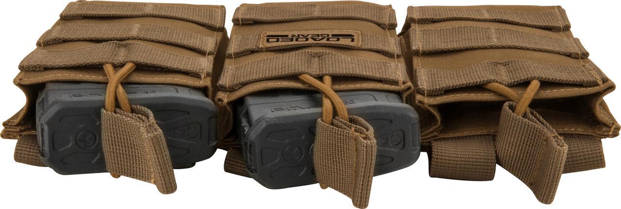 Alt view image 3 of 12 - Loaded Gear CX-200 Triple Magazine Pouch - Dark Earth