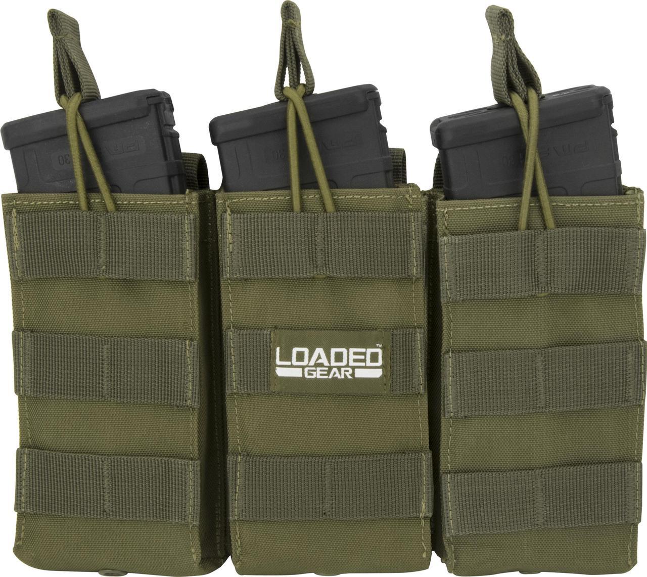 Alt view image 5 of 20 - Loaded Gear CX-200 Triple Magazine Pouch - OD Green