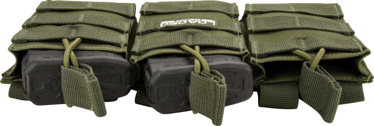 Alt view image 2 of 20 - Loaded Gear CX-200 Triple Magazine Pouch - OD Green