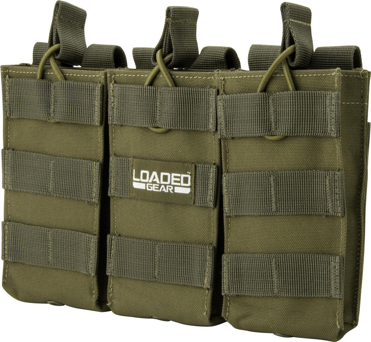 Alt view image 3 of 20 - Loaded Gear CX-200 Triple Magazine Pouch - OD Green