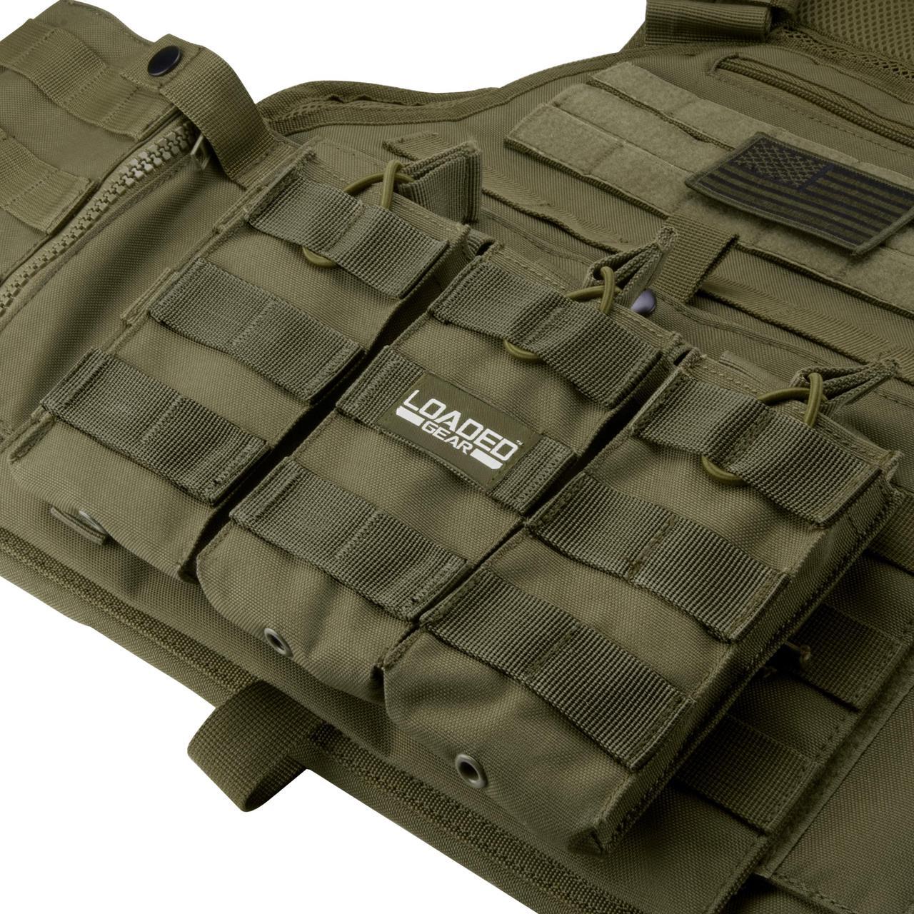 Alt view image 7 of 20 - Loaded Gear CX-200 Triple Magazine Pouch - OD Green