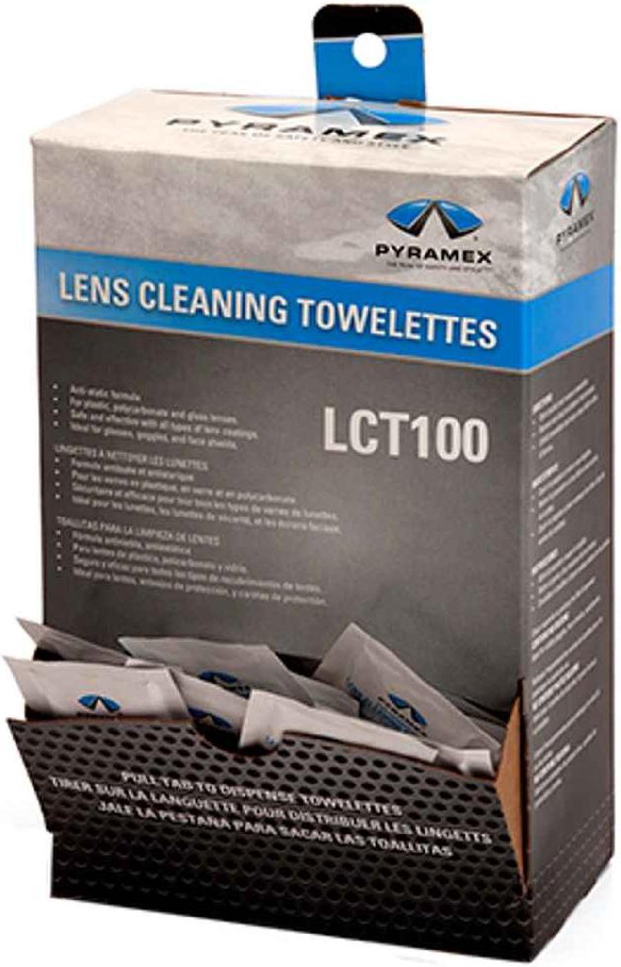 Pyramex 100 Individually Packaged Lens Cleaning Towelettes