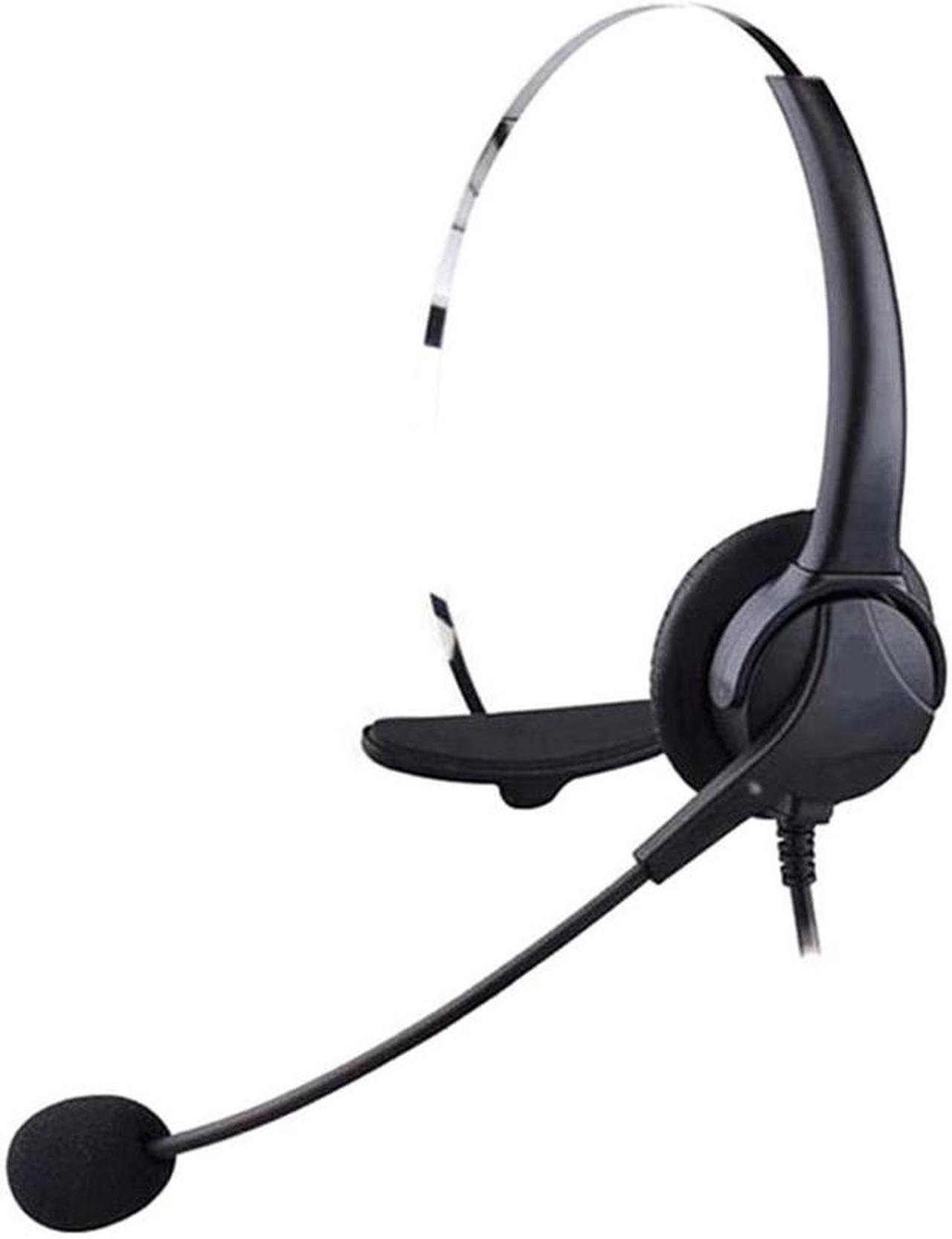 USB Headset with Microphone Call Center Headhone Noise Canceling Headhone Rotatable Adjustable Headset for PC Laptop