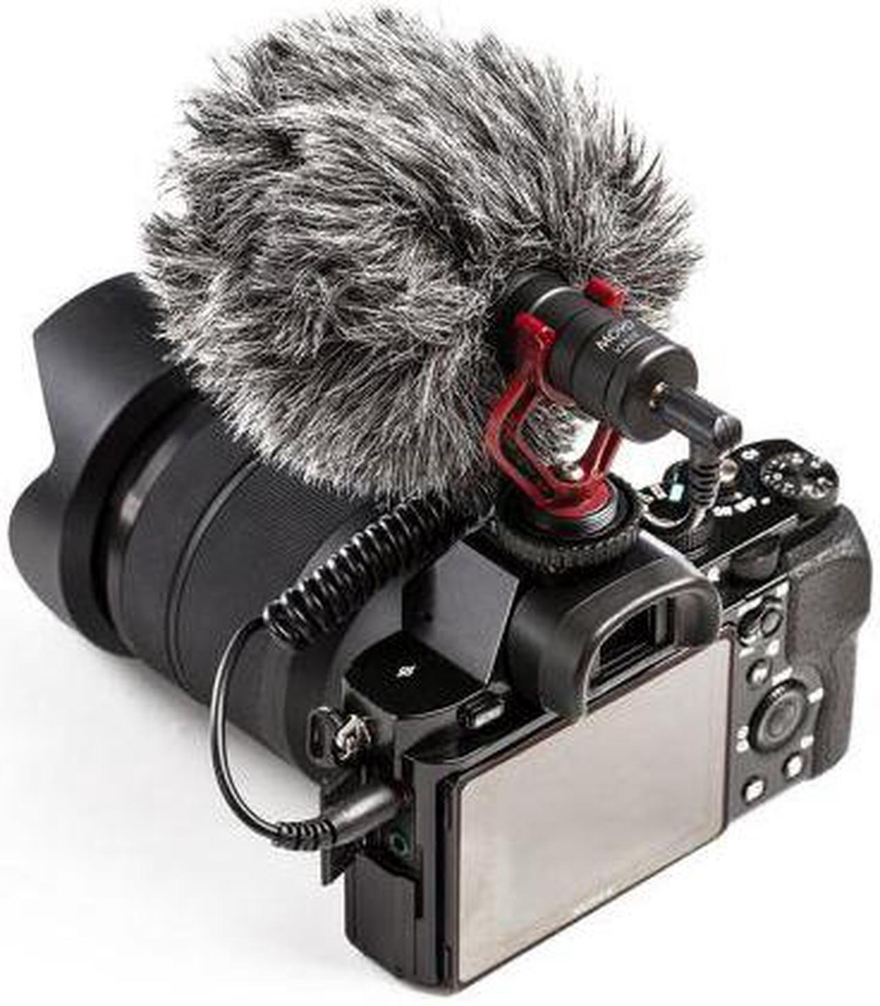 Alt view image 2 of 6 - Movo VXR10 Universal Cardioid Condenser Video Microphone with Shock Mount, Deadcat Windscreen, & Case for Smartphones, DSLR Cameras & Camcorders