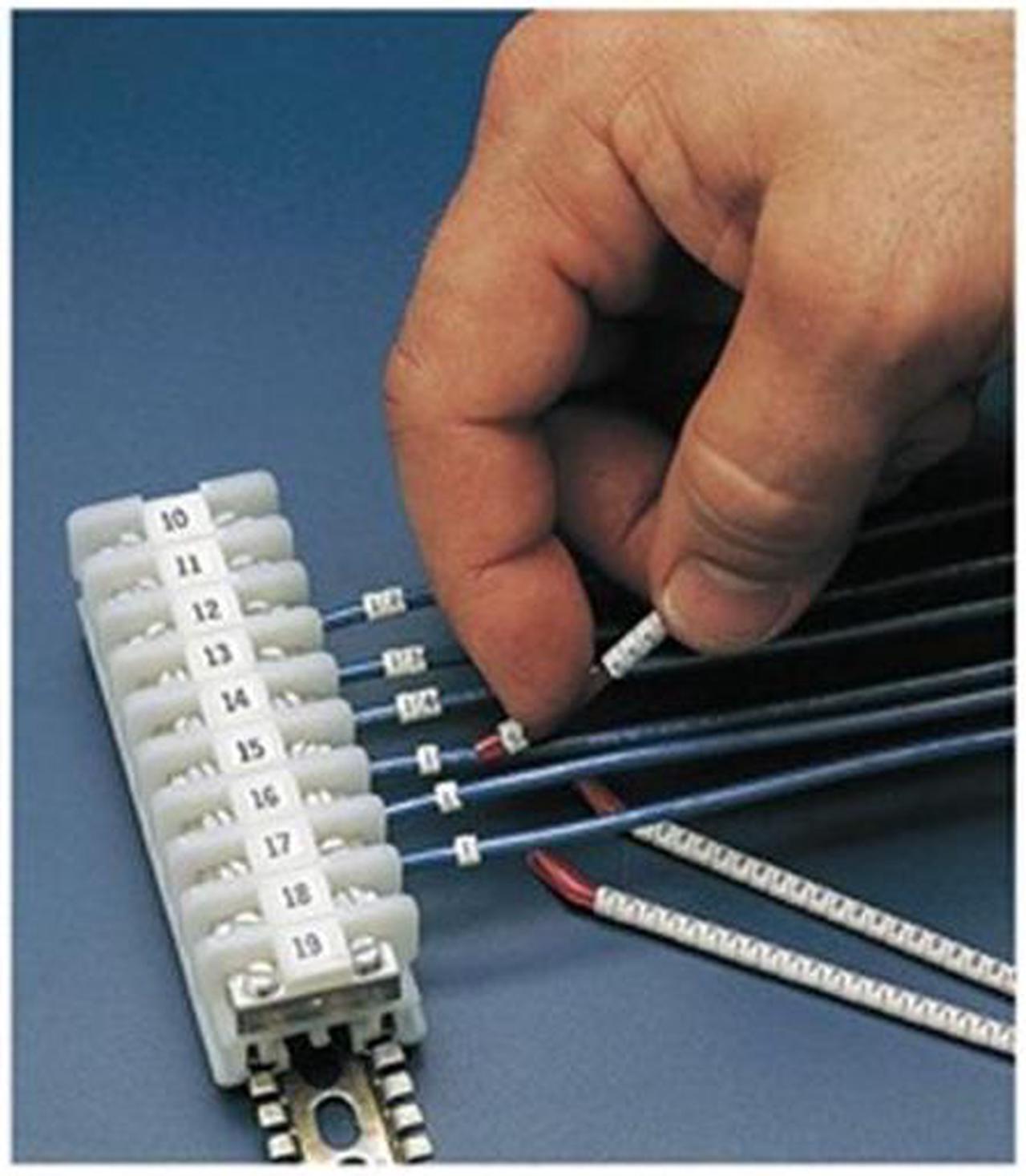 Main image of BRADY SCN10-A-M Wire Marker Wand,Preprinted,Sleeve,PK13