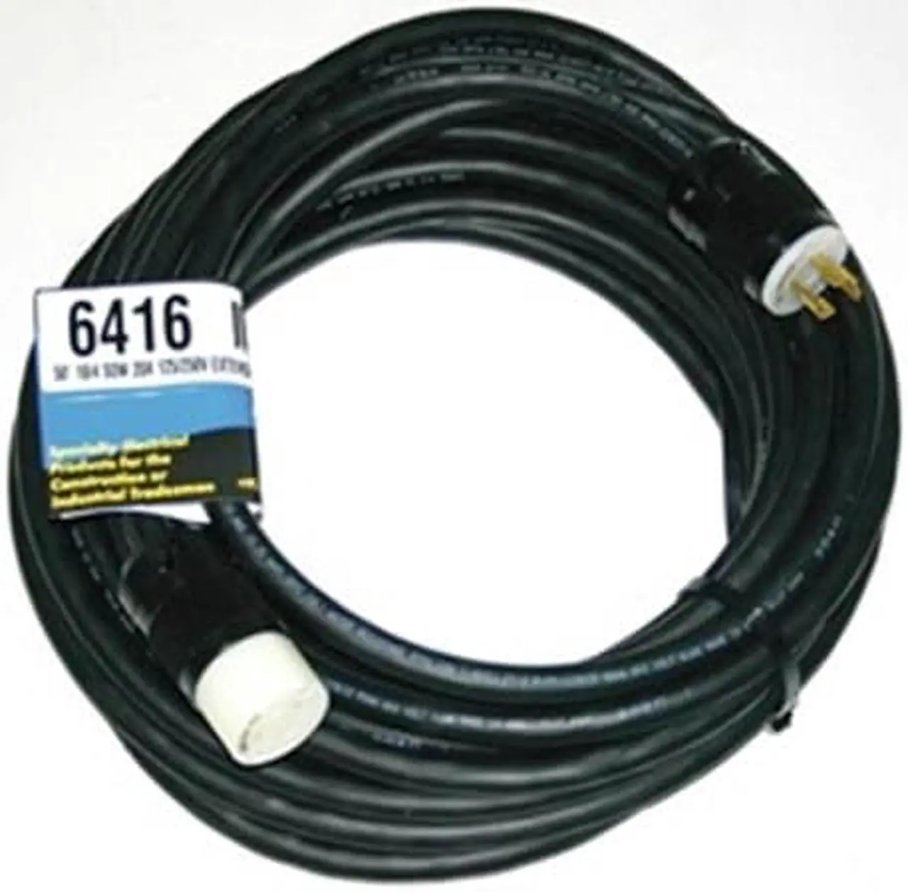 Main image of SOUTHWIRE 6416 SOW Extension Cord, 10 AWG, Outdoor, 10/4, 1 Outlets, L14-20R,
