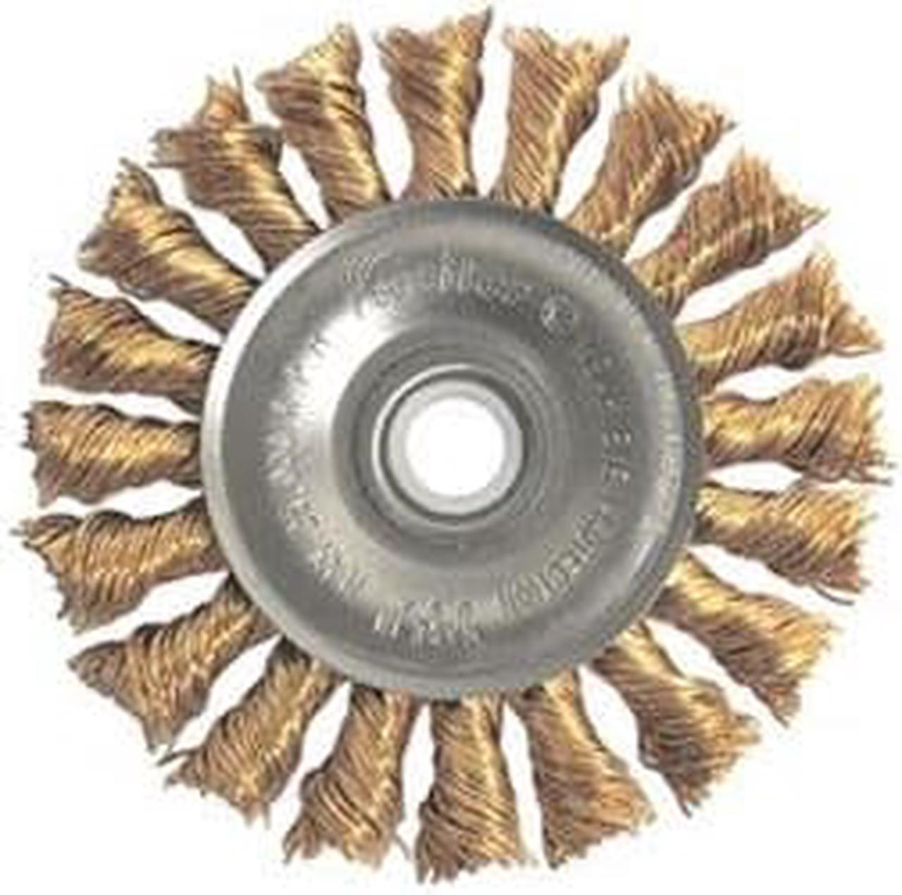 Alt view image 2 of 6 - WEILER 93808 Twist Wire Wheel Wire Brush, Threaded Arbor