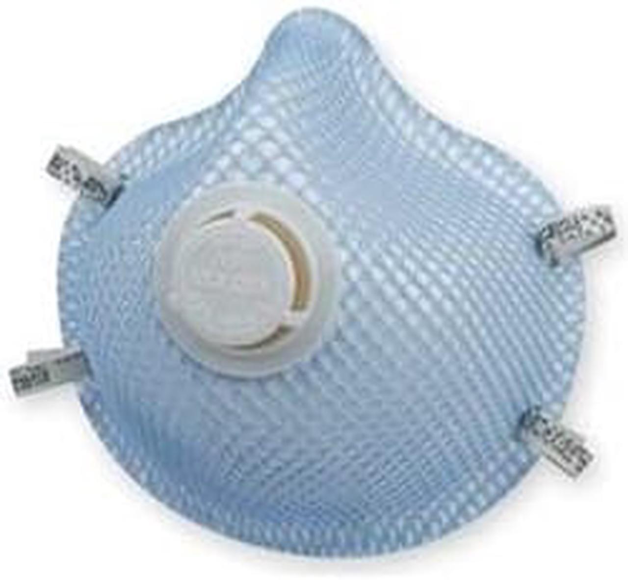 Alt view image 2 of 9 - Moldex N95 Disposable Respirator, Molded, Blue, Mask Size: S, 10PK Blue  2301N95