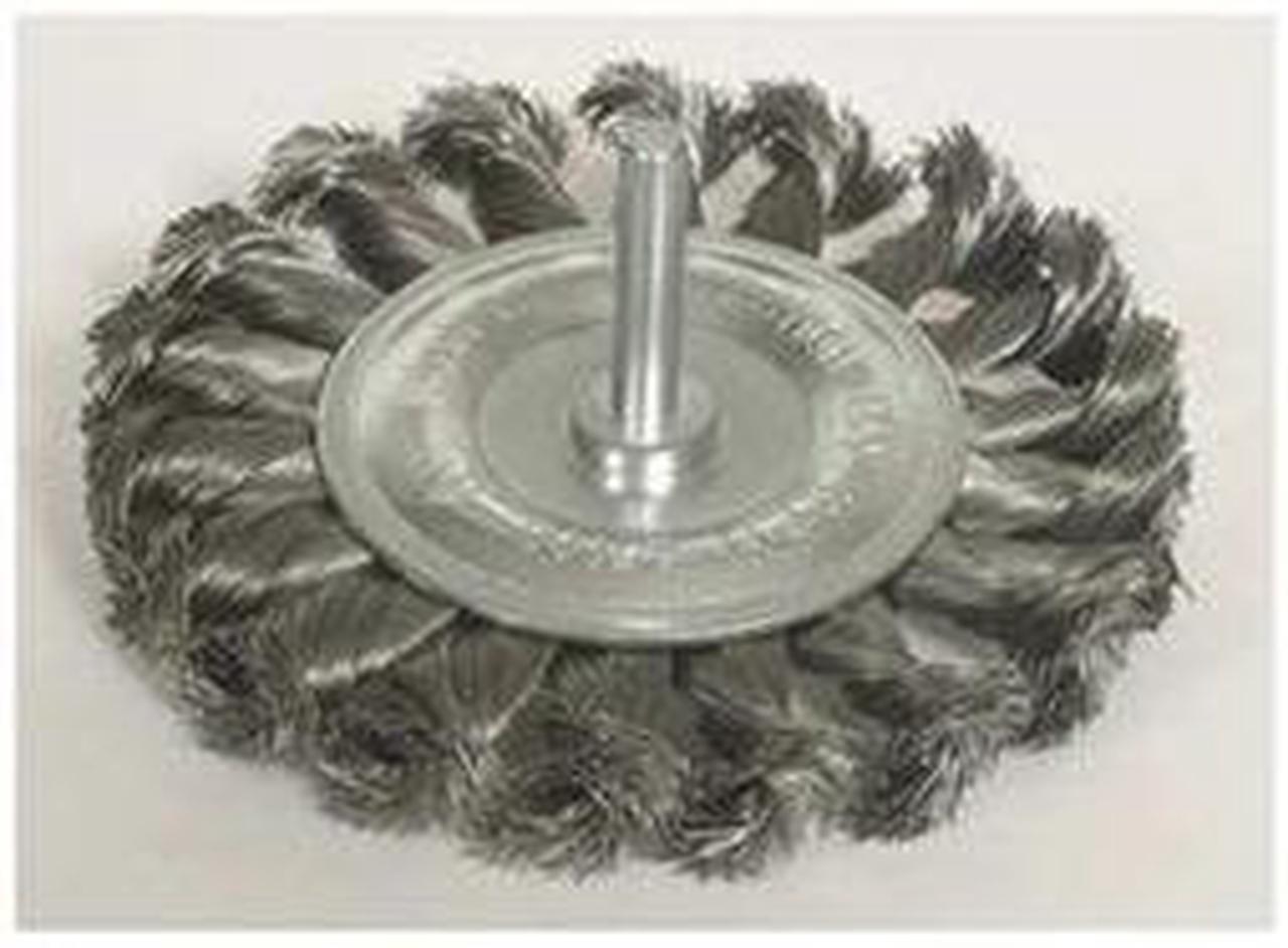 WEILER 94038 Knot Wire Wheel Wire Brush, Stem, 3-1/4"