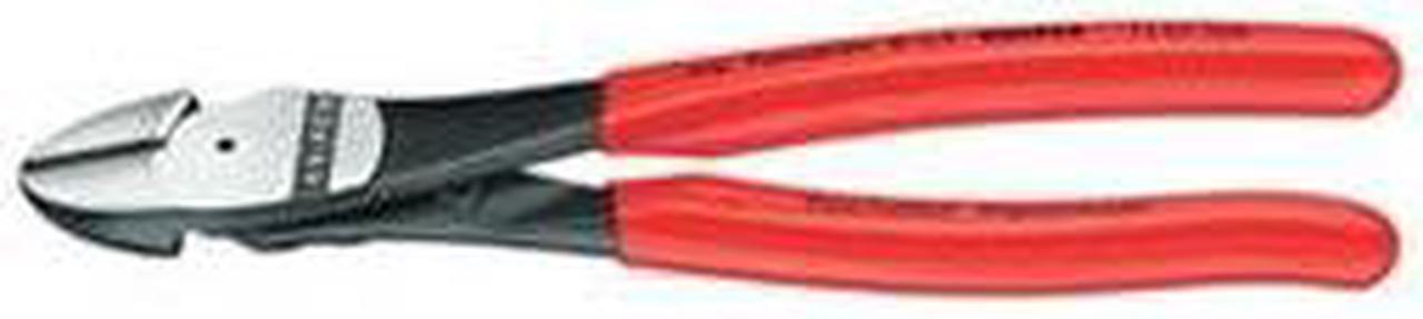 Main image of Diagonal Pliers, High Leverage, 8 In L, Red