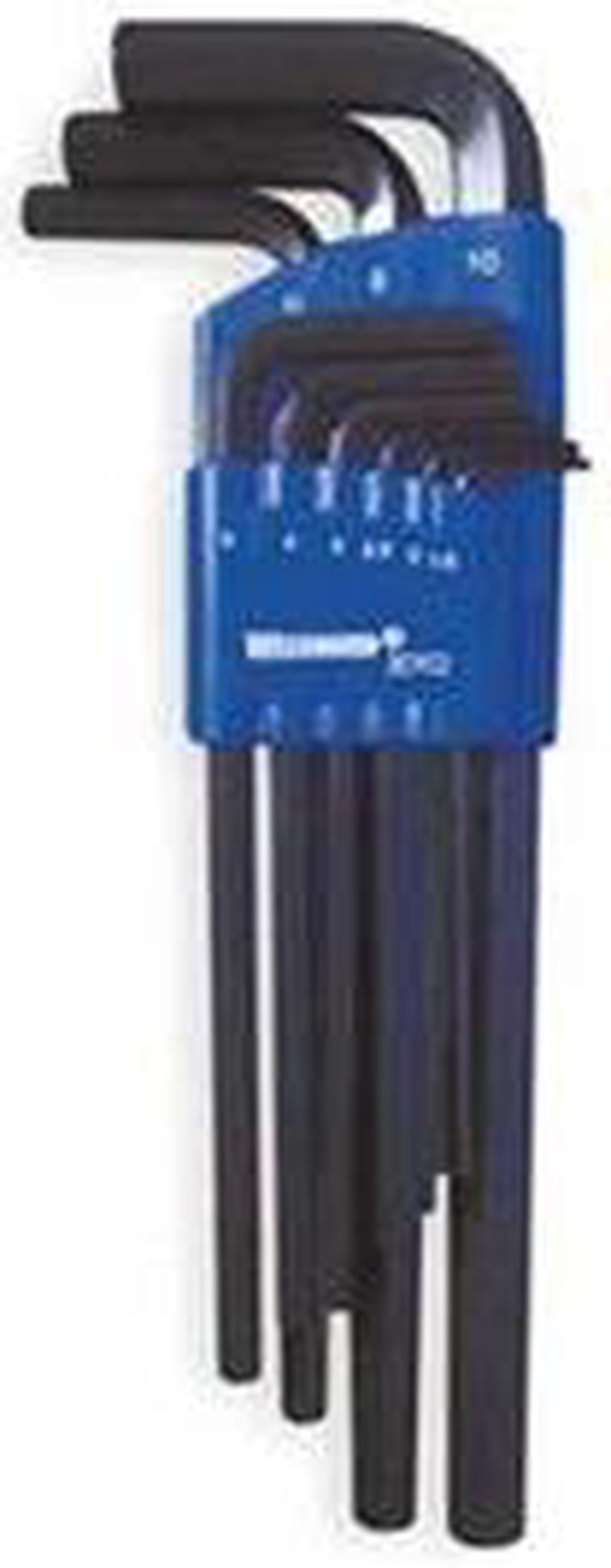 Main image of Hex Key Set, 1.5 - 10mm, L-Shaped, Long