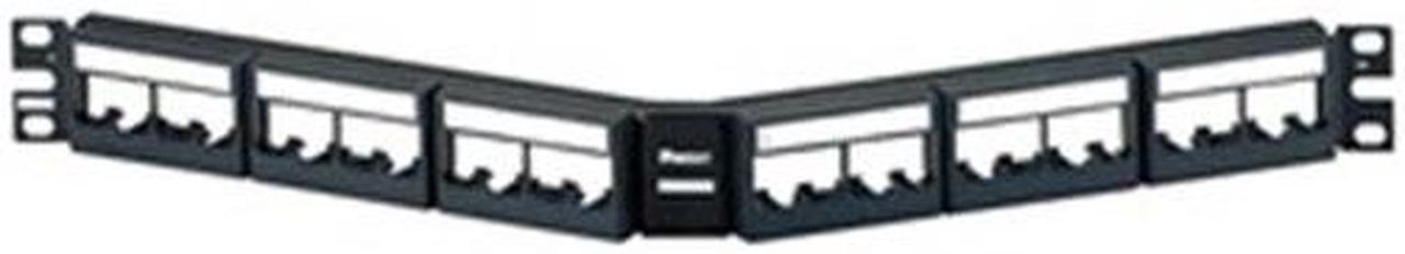 Main image of PANDUIT CPPLA24WBLY Angled Patch Panel,Mini-Com,Rack Mt,24P