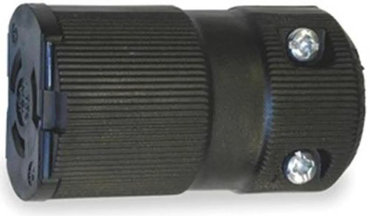 Main image of HUBBELL WIRING DEVICE-KELLEMS HBL4729VBK Locking Connector, L5-15R, 15 A, 125V