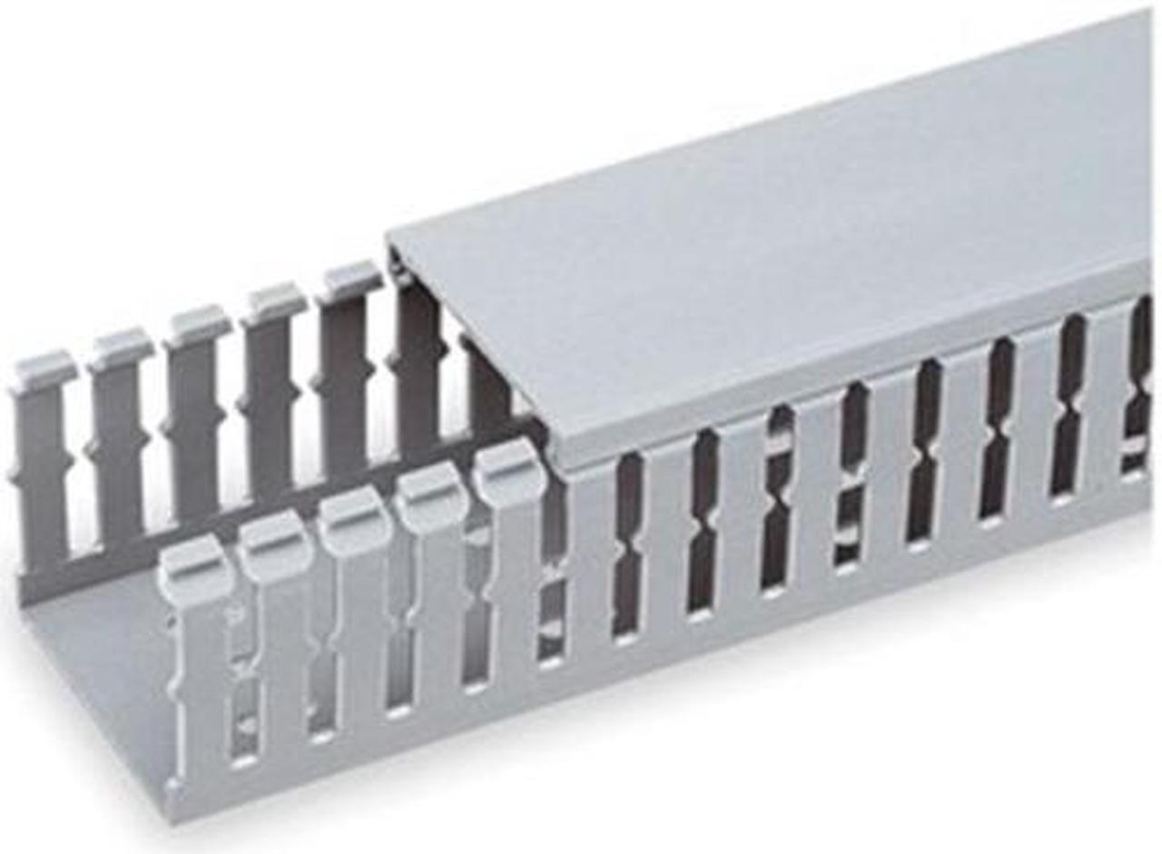 Main image of PANDUIT F1X2LG6 Wire Duct,Narrow Slot,Gray,1.26 W x 2 D