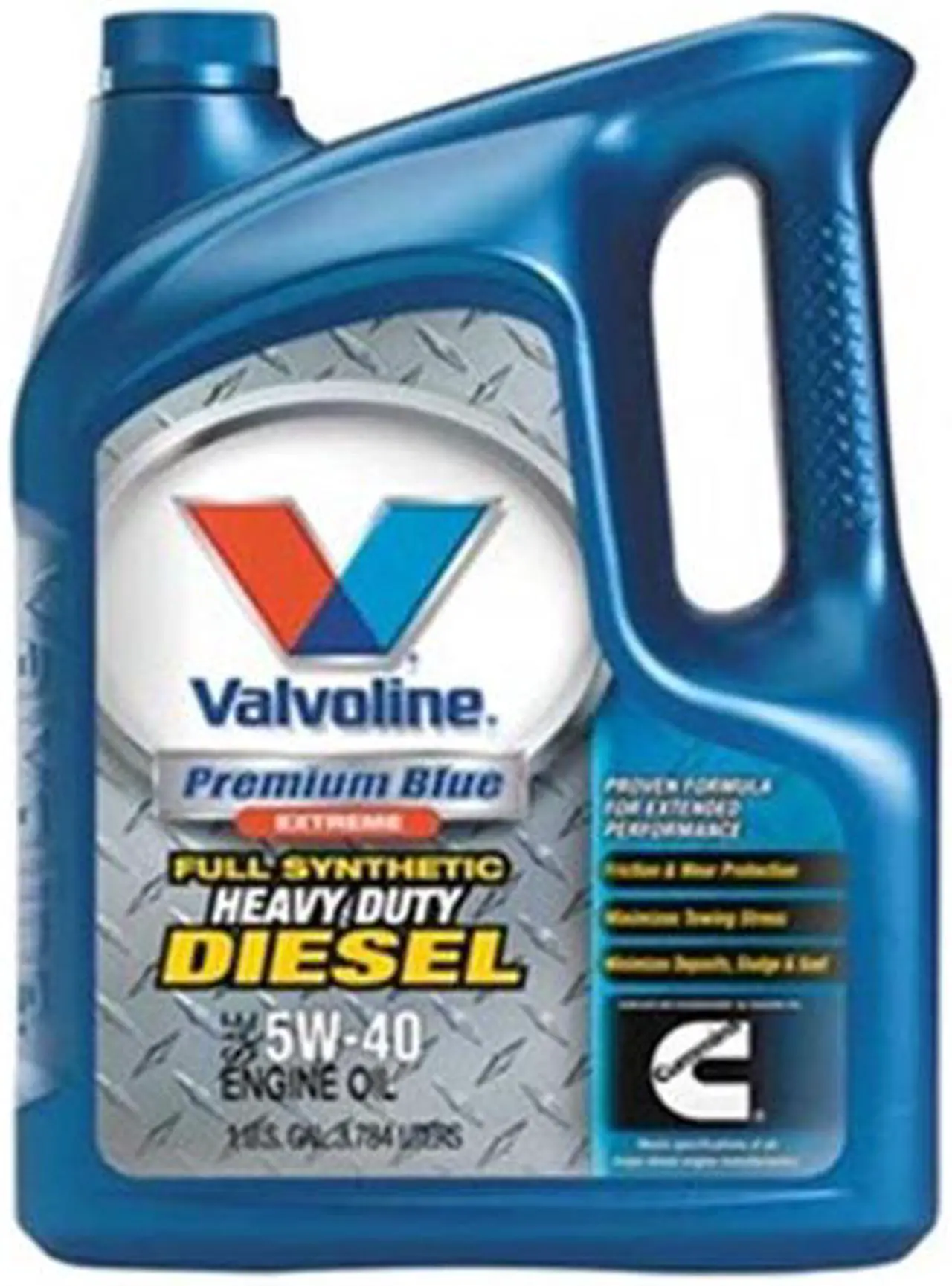 Alt view image 3 of 5 - Valvoline Full Synthetic Diesel Engine Oil, 1 gal. Jug, SAE Grade: 5W-40, Amber