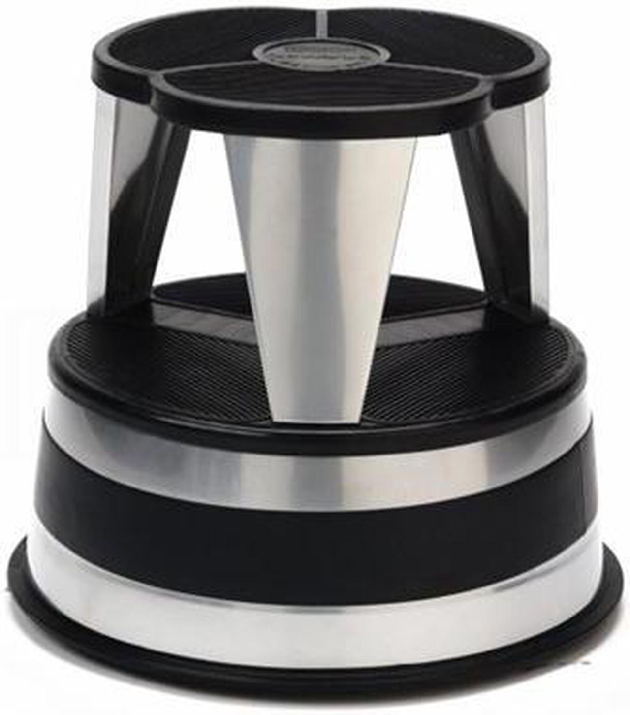 Main image of Cramer Kik-Step Steel Step Stool 350 lb cap 16" dia. x 14 1/4h Silver 100101