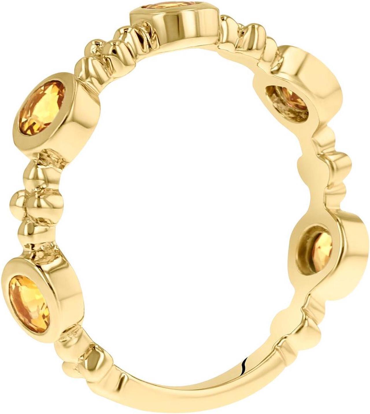 Alt view image 4 of 8 - Citrine Stackable Ring in Yellow Sterling Silver, 0.55 Carats