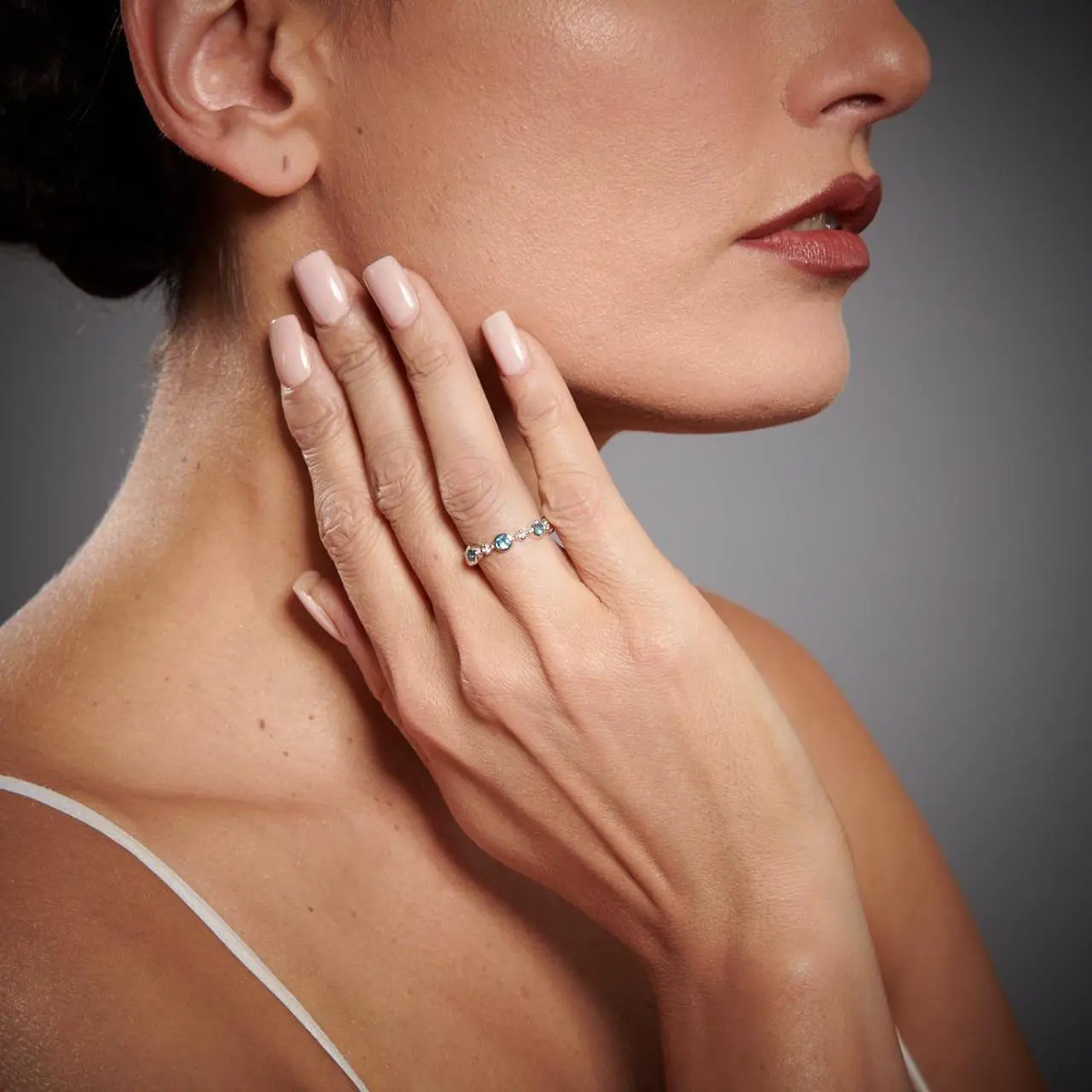 Alt view image 2 of 8 - London Blue Topaz Stackable Ring in Sterling Silver, 0.65 Carats