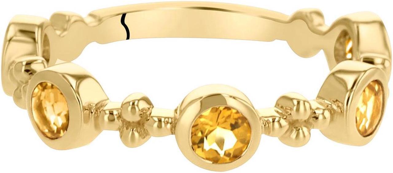Alt view image 3 of 8 - Citrine Stackable Ring in Yellow Sterling Silver, 0.55 Carats