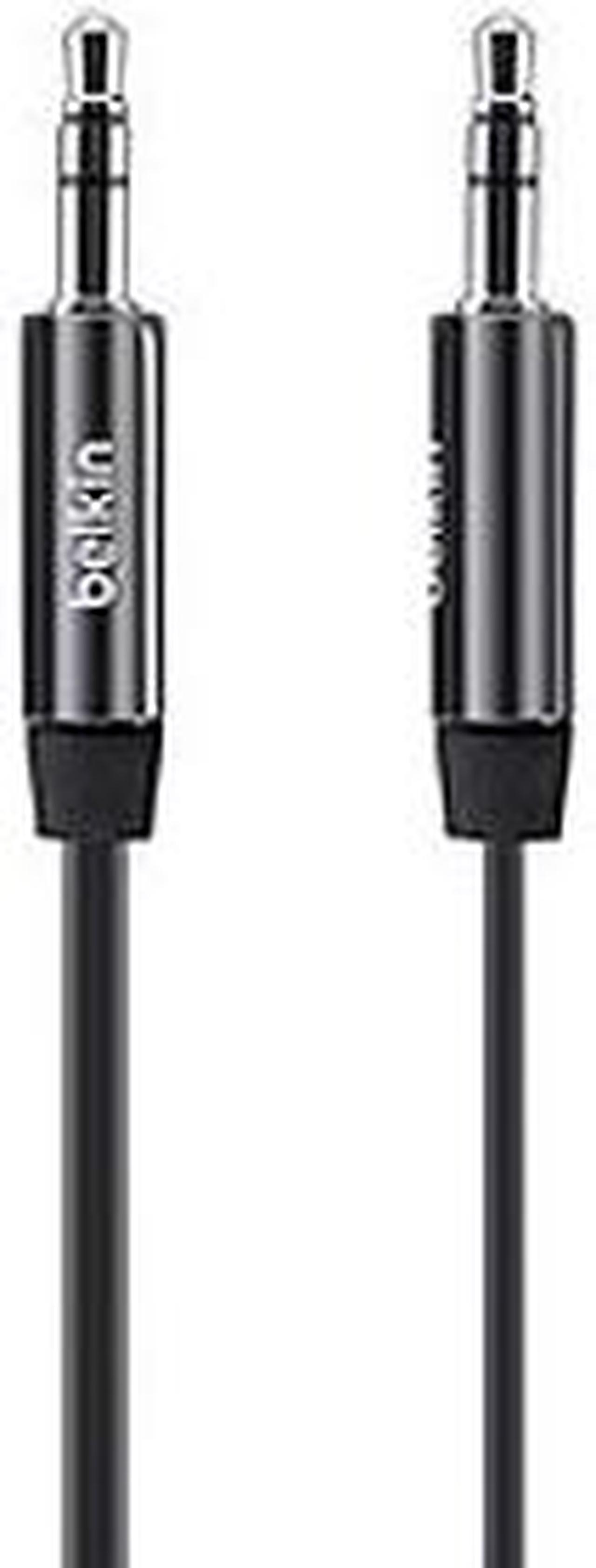 Main image of Belkin 3.5mm plug MIXIT Flat Aux Cable (3 Feet) - Black