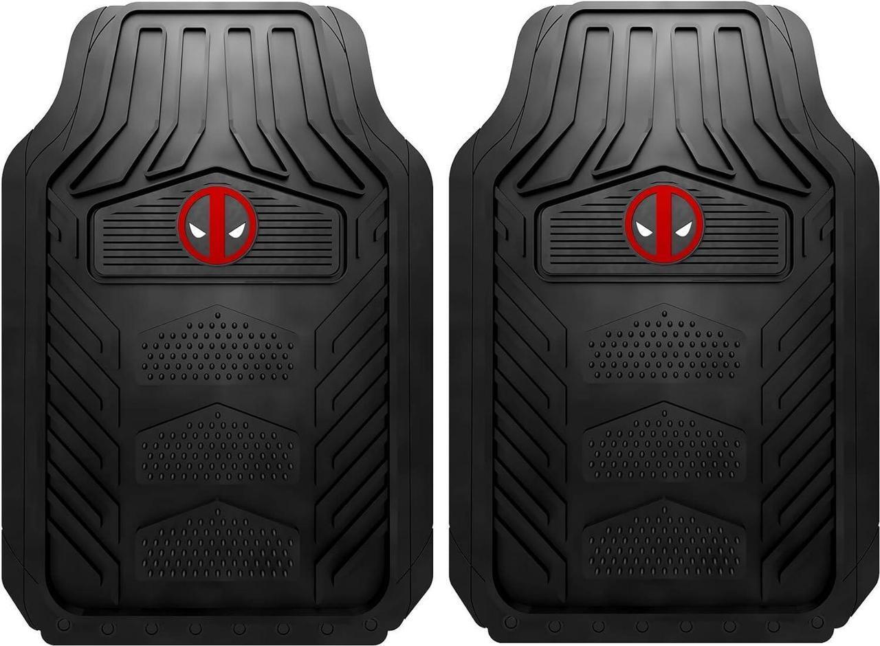 Main image of Plasticolor 001706R01 Marvel Deadpool WeatherPro Front Floor Mats for Car Truck or SUV