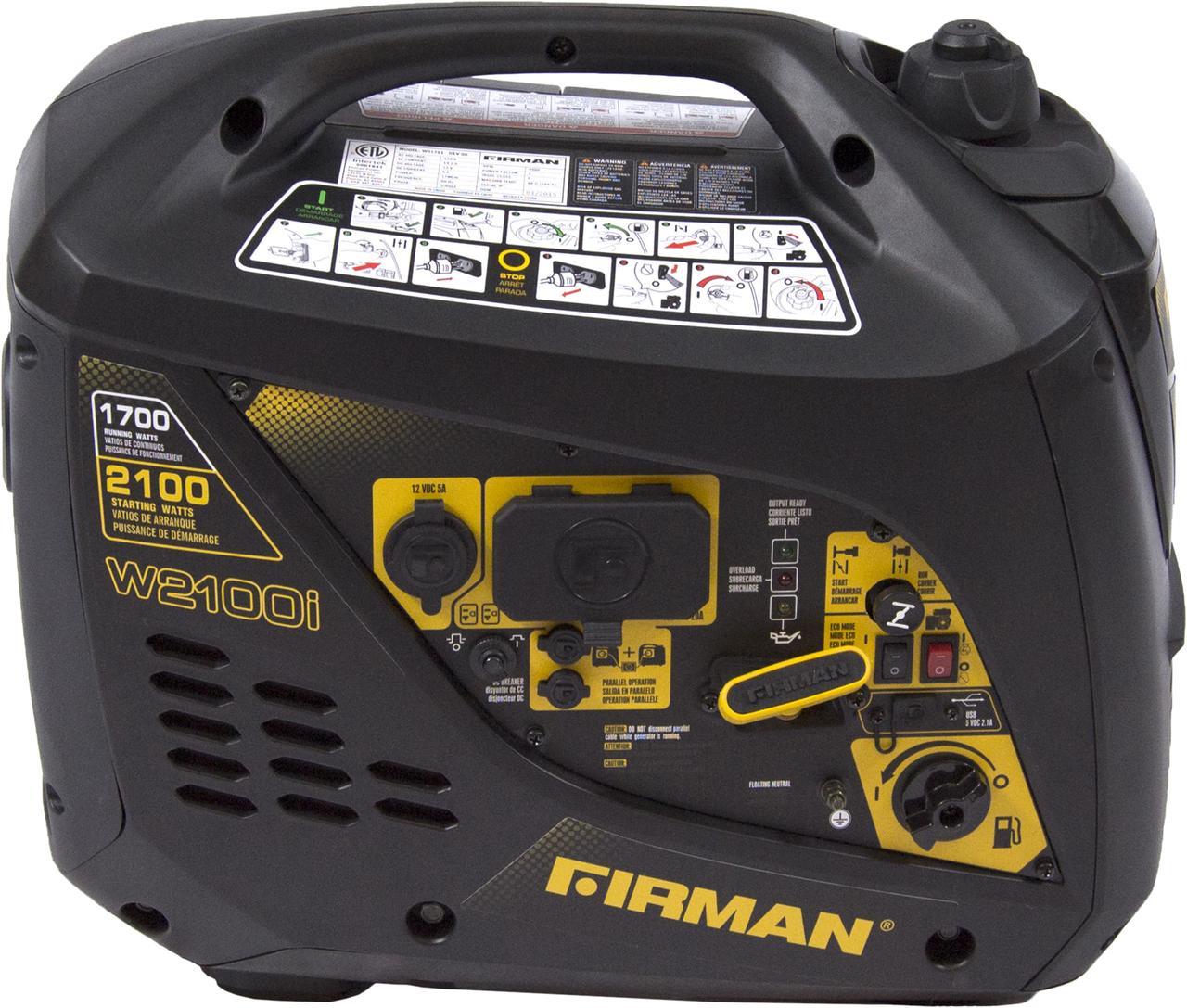 Firman Power Equipment W01781 Gas Powered 1700/2000 Watt (Whisper Series) Extended Run TIme Portable Inverter