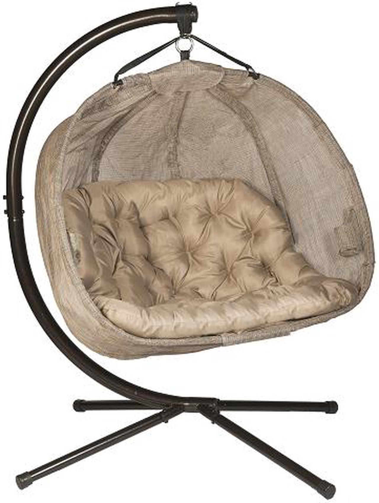 Alt view image 2 of 6 - Flowerhouse Hanging Pumpkin Loveseat Chair- Bark, FHPC100-BRK