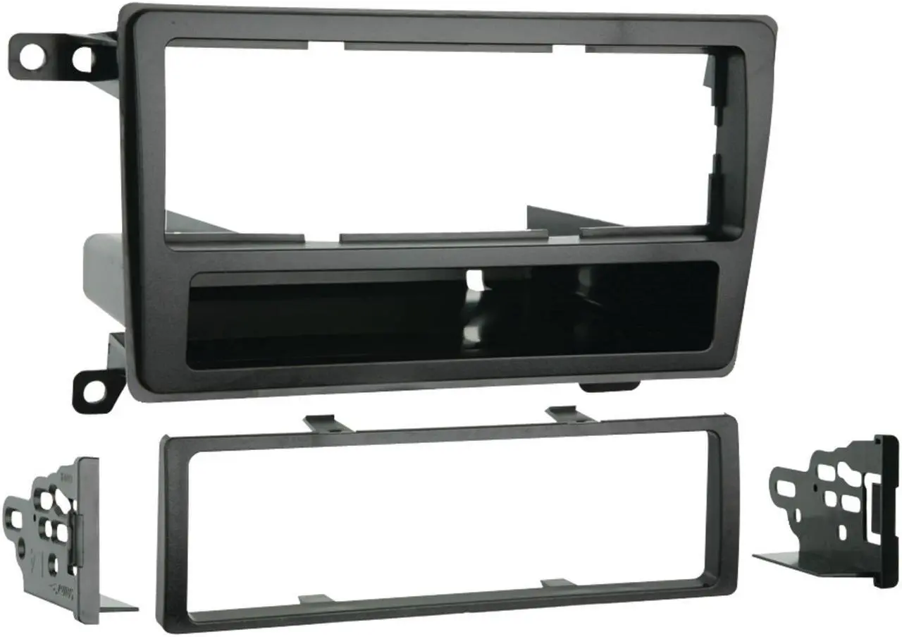 Alt view image 2 of 8 - Metra 99-7403 Single DIN Installation Kit with Pocket for 2003 Nissan Pathfinder (Black)