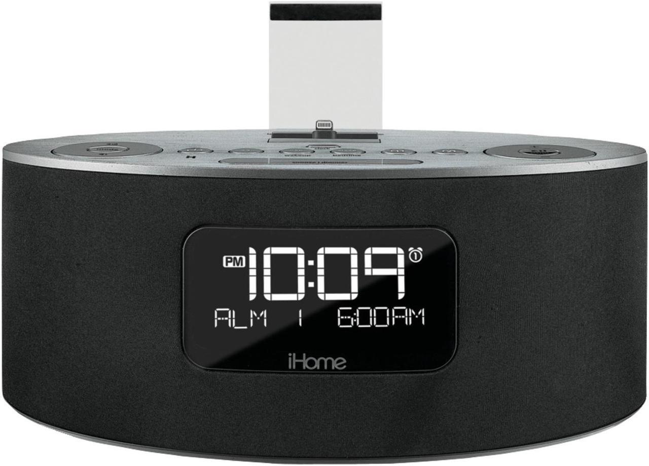 Alt view image 15 of 15 - iHome iDL46 Stereo Dual Alarm Clock Radio for iPad, iPhone&  iPod, Gray