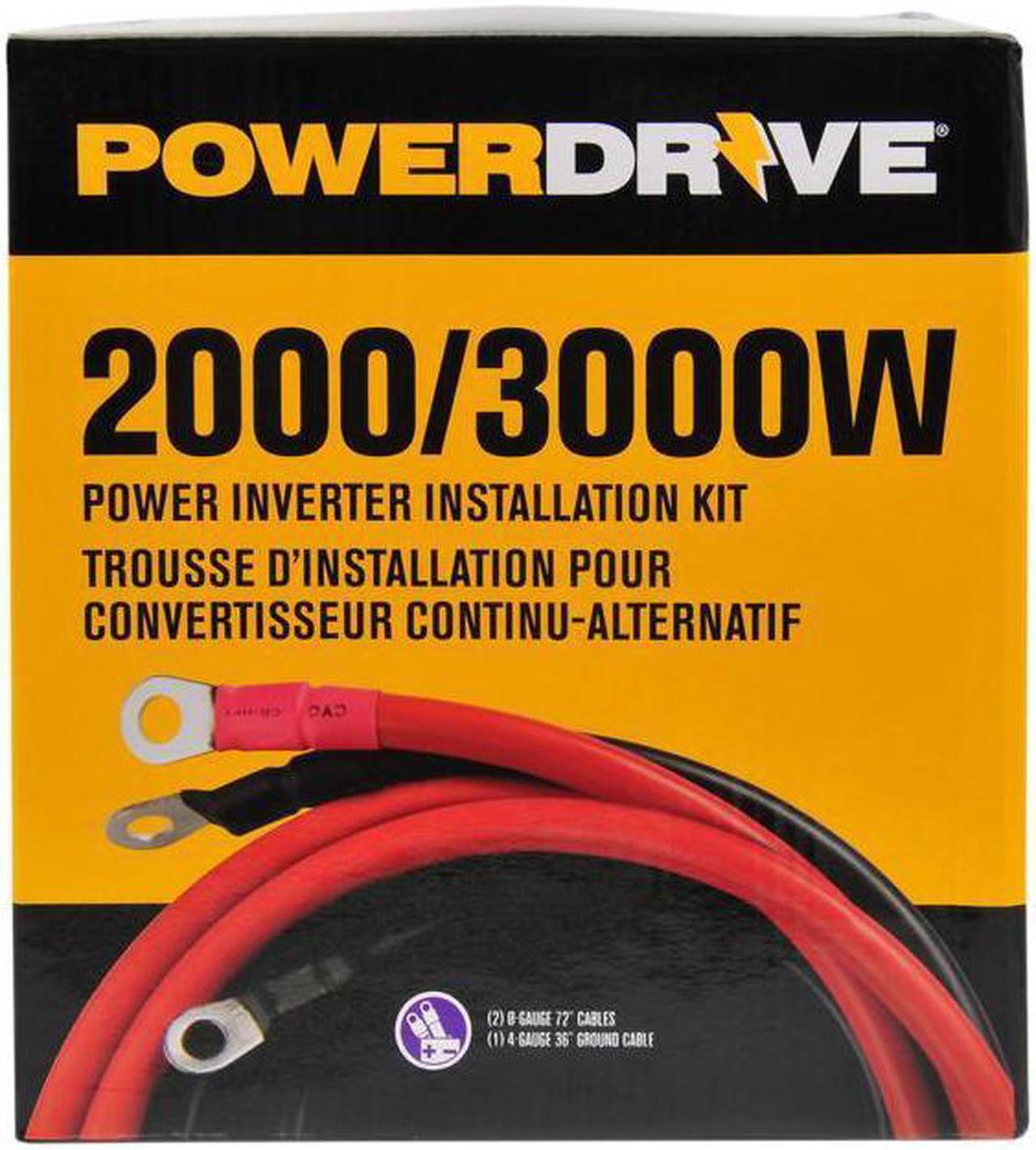 Alt view image 3 of 6 - PowerDrive PDIKT2 2000/3000 Watt Power Inverter Installation Kit