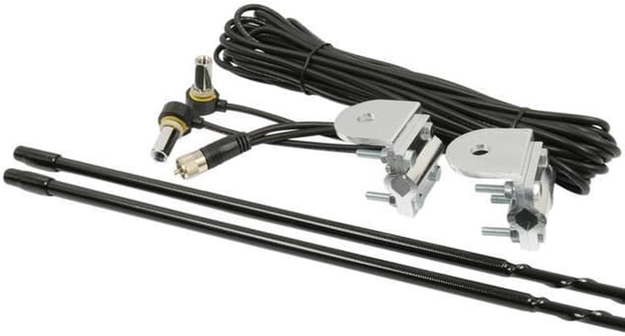 Alt view image 3 of 11 - ROADPRO R RPPS-24KB 4FT DUAL ANTENNA KIT  BLACK