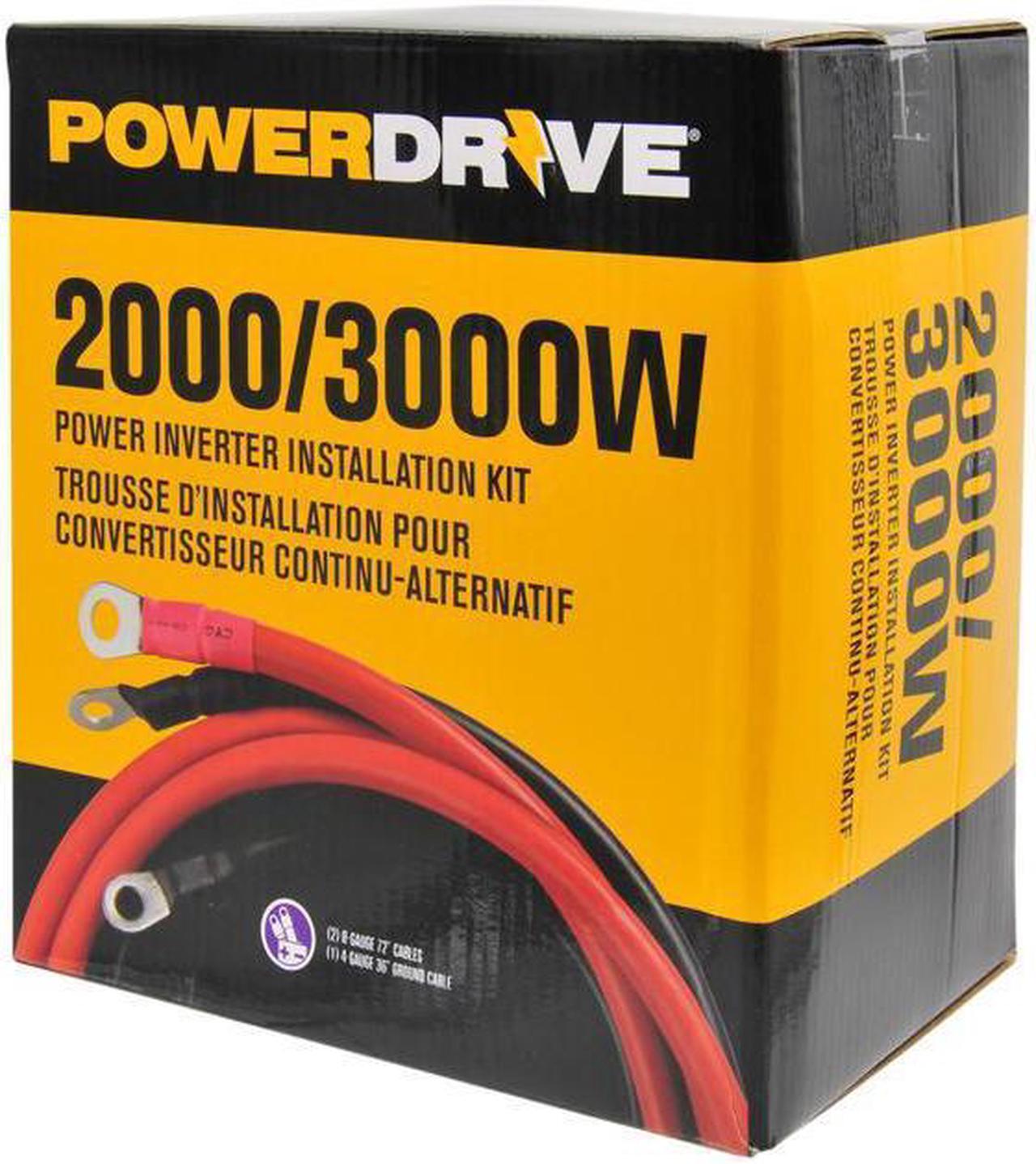 Alt view image 2 of 6 - PowerDrive PDIKT2 2000/3000 Watt Power Inverter Installation Kit
